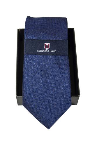 Leonardo Uomo Γραβάτα Με Μαντήλι - Σκούρο‌‌ μπλε - 60038-11